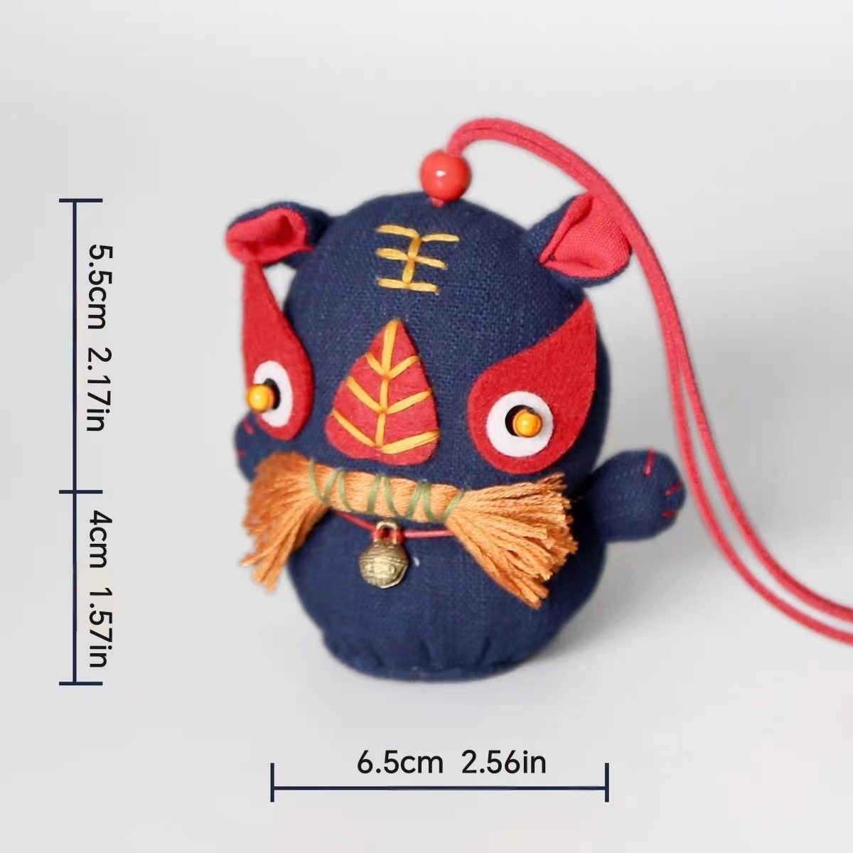 Cartoon Animal Scented Pouch Car Hanging Ornament Handmade Quilted Plant Motif Indigo-Dyed