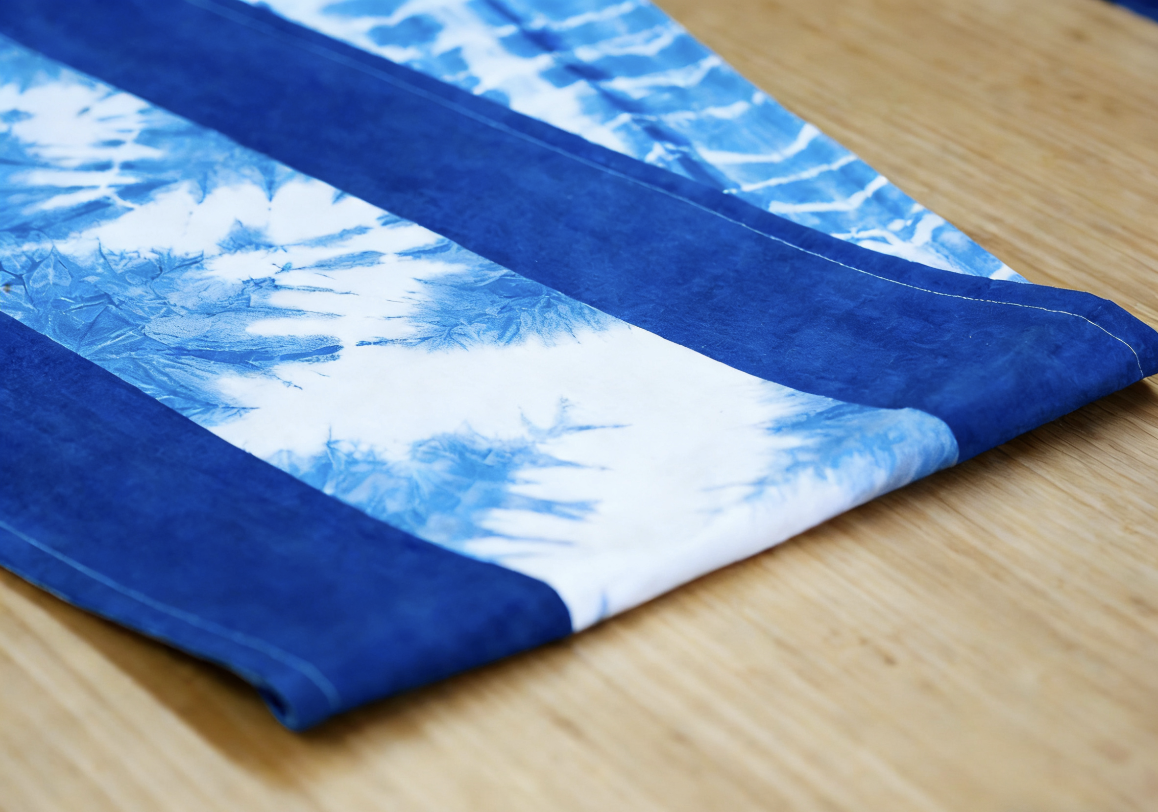 Hand-Dyed Indigo Table Runner | Tassel Table Scarf Cotton Textile