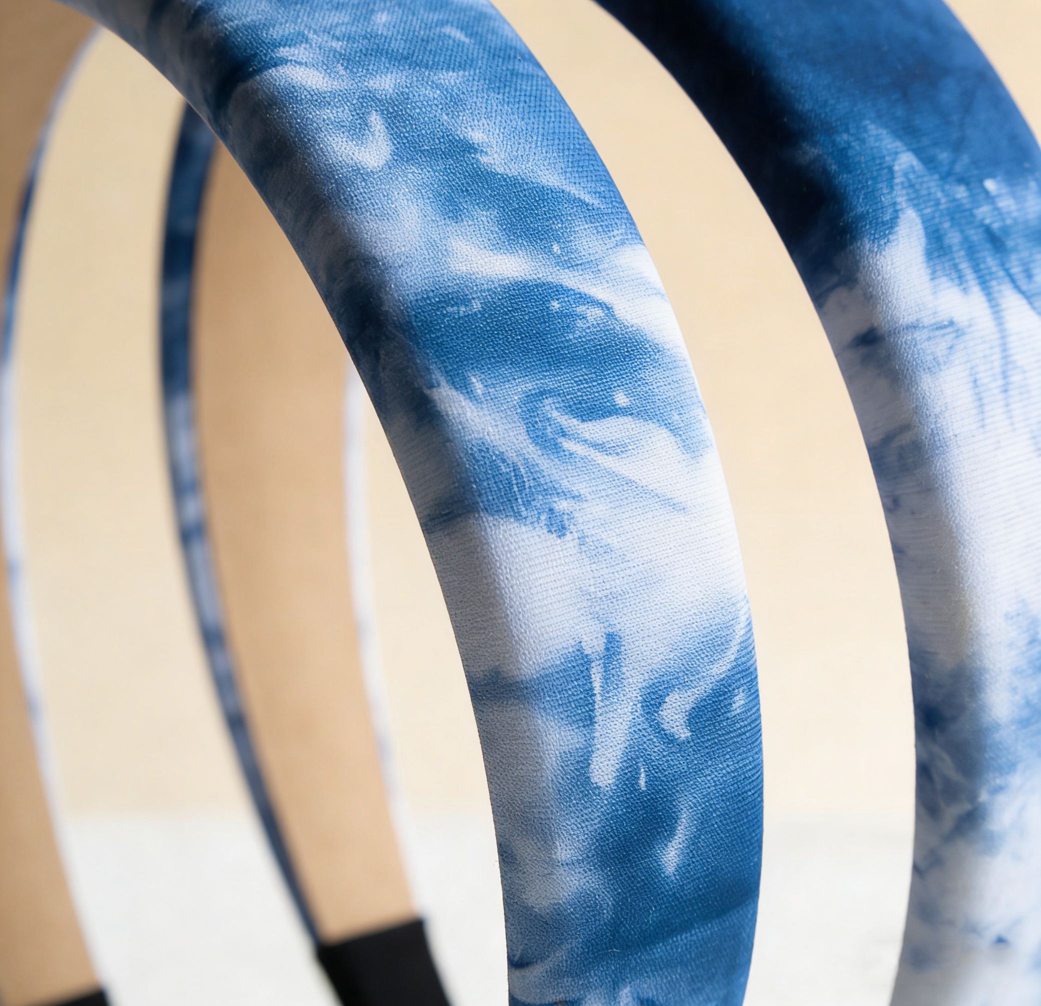 Indigo Tie-Dye Hair Hoop — Hand-Dyed Cotton | Ethnic Boho Style