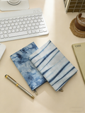 Indigo Tie-Dye Notebook Cover — A5 / A6 | Hand-Dyed Cotton Journal