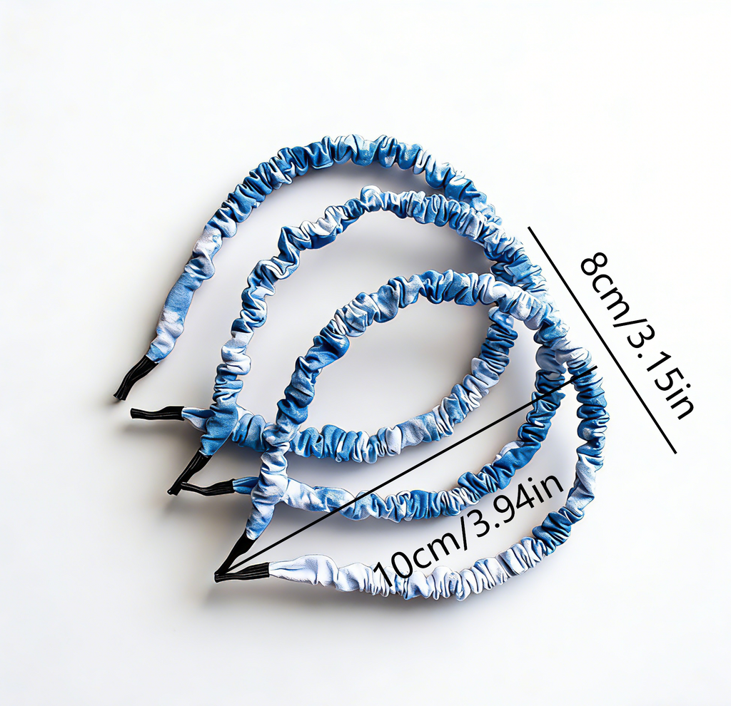 Hand-Dyed Indigo Ruffled Headband | Cotton Hair Hoop