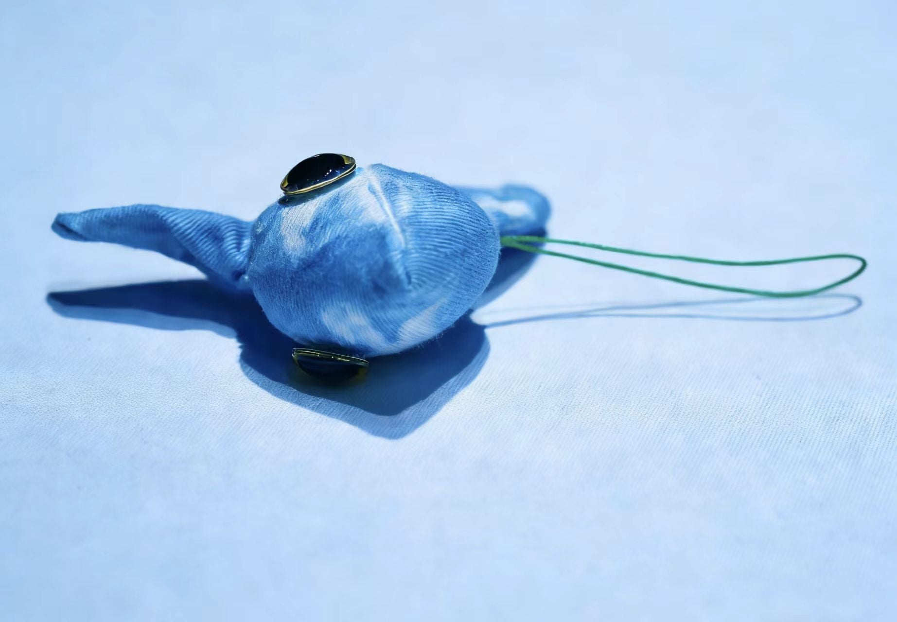 Indigo Fish Bag Charm – Handmade Shibori Cotton Car Hanger & Home Decor