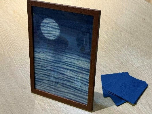 Custom Indigo Shibori Wall Art – Personalized Handmade Framed Gift | One-of-a-Kind