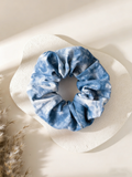Indigo Tie-Dye Flower Hairband — Hand-Dyed Cotton