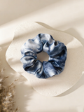 Indigo Tie-Dye Hairband — Mulberry Silk | Hand-Dyed Elastic
