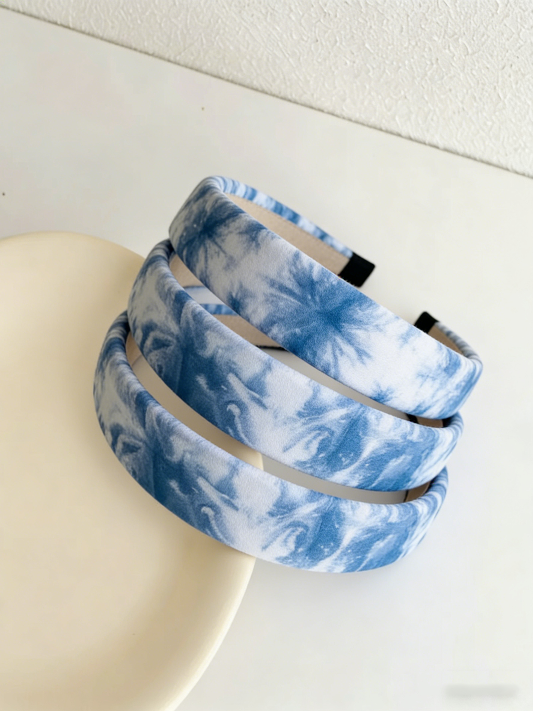 Indigo Tie-Dye Hair Hoop — Hand-Dyed Cotton | Ethnic Boho Style