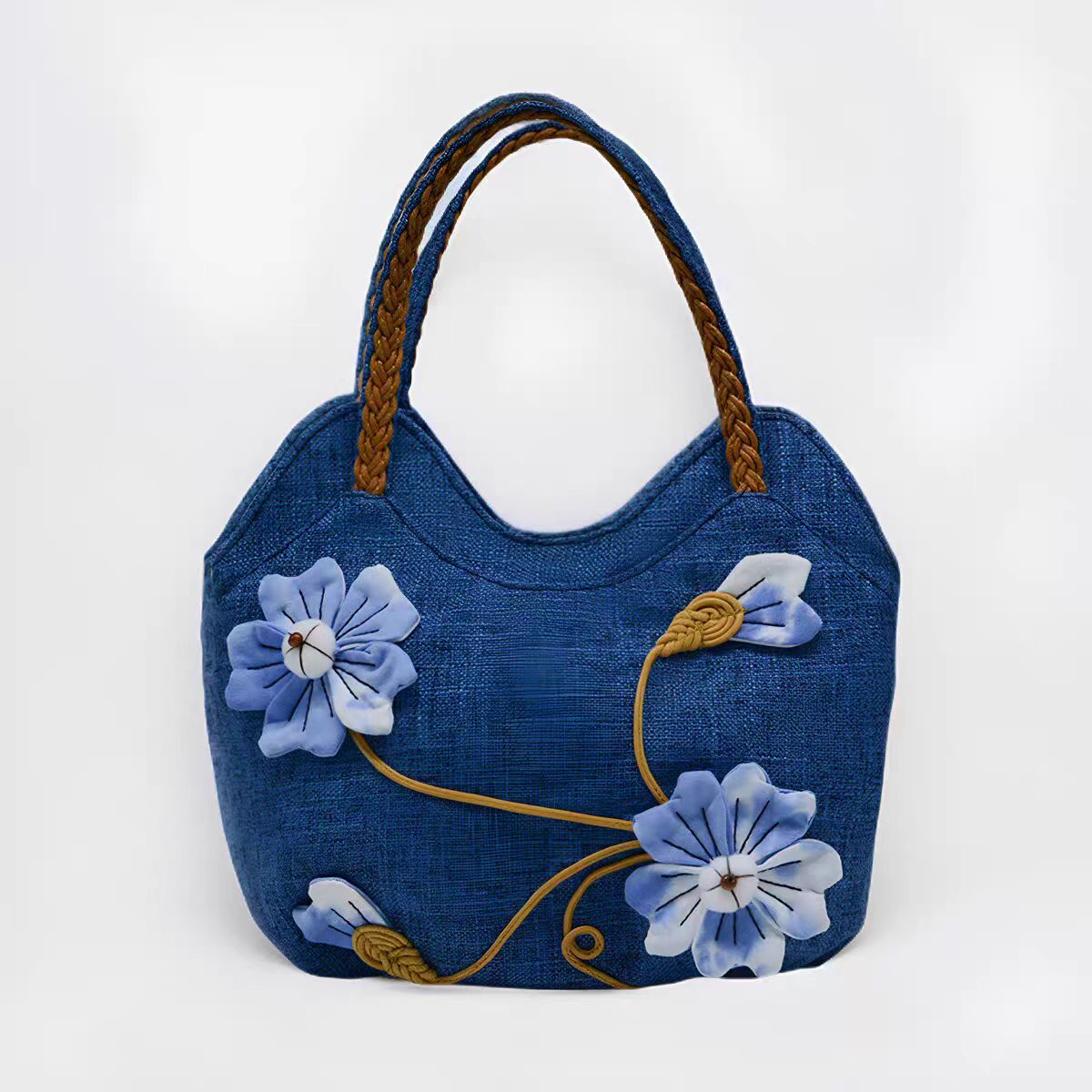 Ethnic-Style Tie-Dye Handbag for Women Original Design Unisex Handbag Casual and Versatile Literary-Style Chinese-Inspired Bag