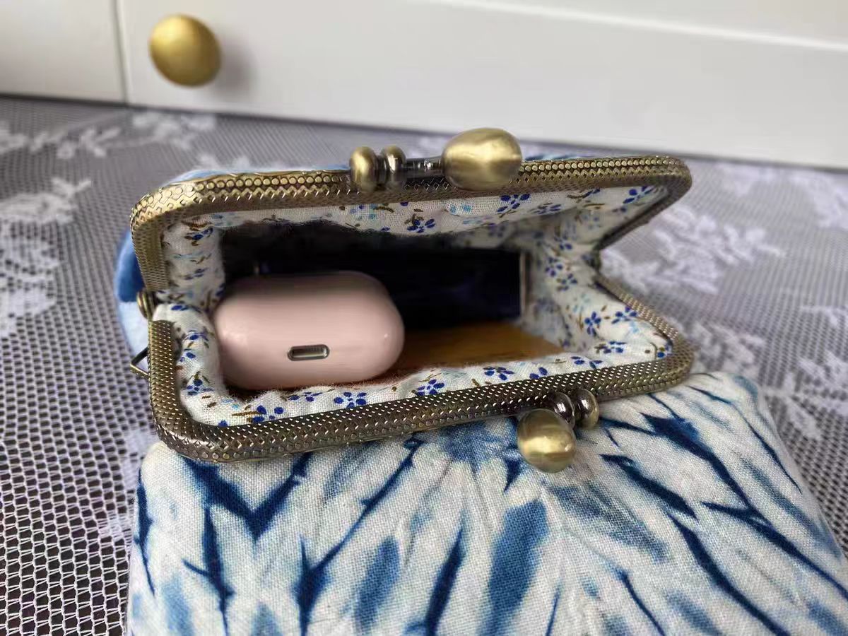 Indigo-Dyed Coin Purse – Handmade Ethnic Mini Clutch & Card Holder | Boho Gift