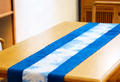 Hand-Dyed Indigo Table Runner | Tassel Table Scarf Cotton Textile