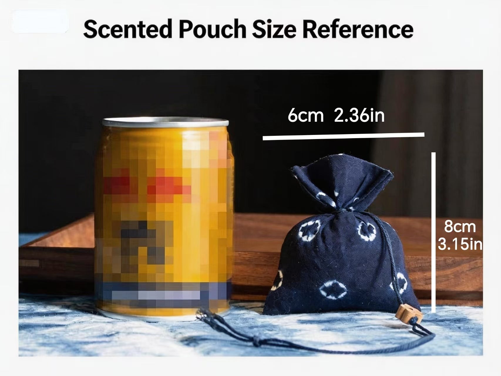 Hand-dyed Scented Sachets丨Handcrafted Botanical Indigo-dyed Scented Sachets Mugwort & Rose Scented Pouches Hanging Decorations Perfect Gifts