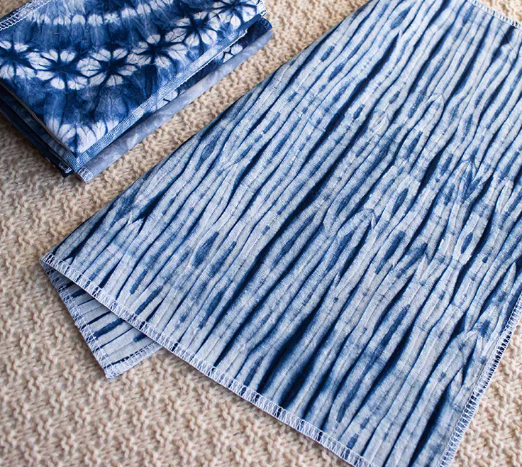 Hand-Dyed Indigo Tie-Dye Towel | Cotton Hand & Face Towel