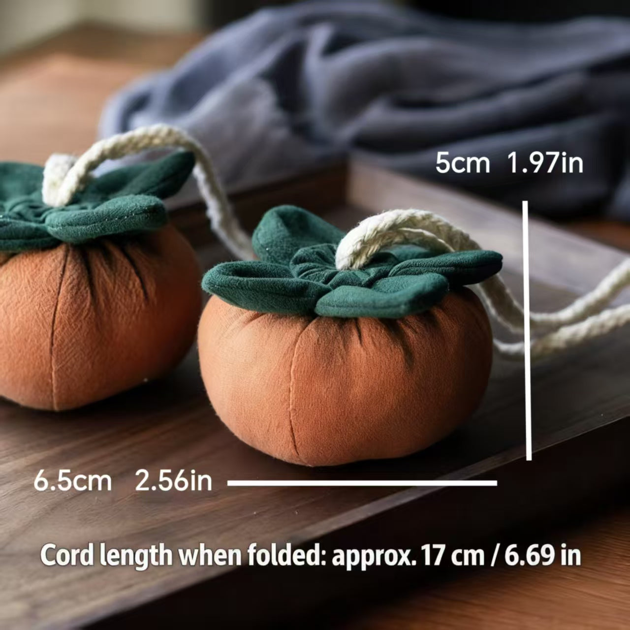 Hand-Dyed Indigo Persimmon Sachet | Scented Pouch, Bag Charm & Pincushion