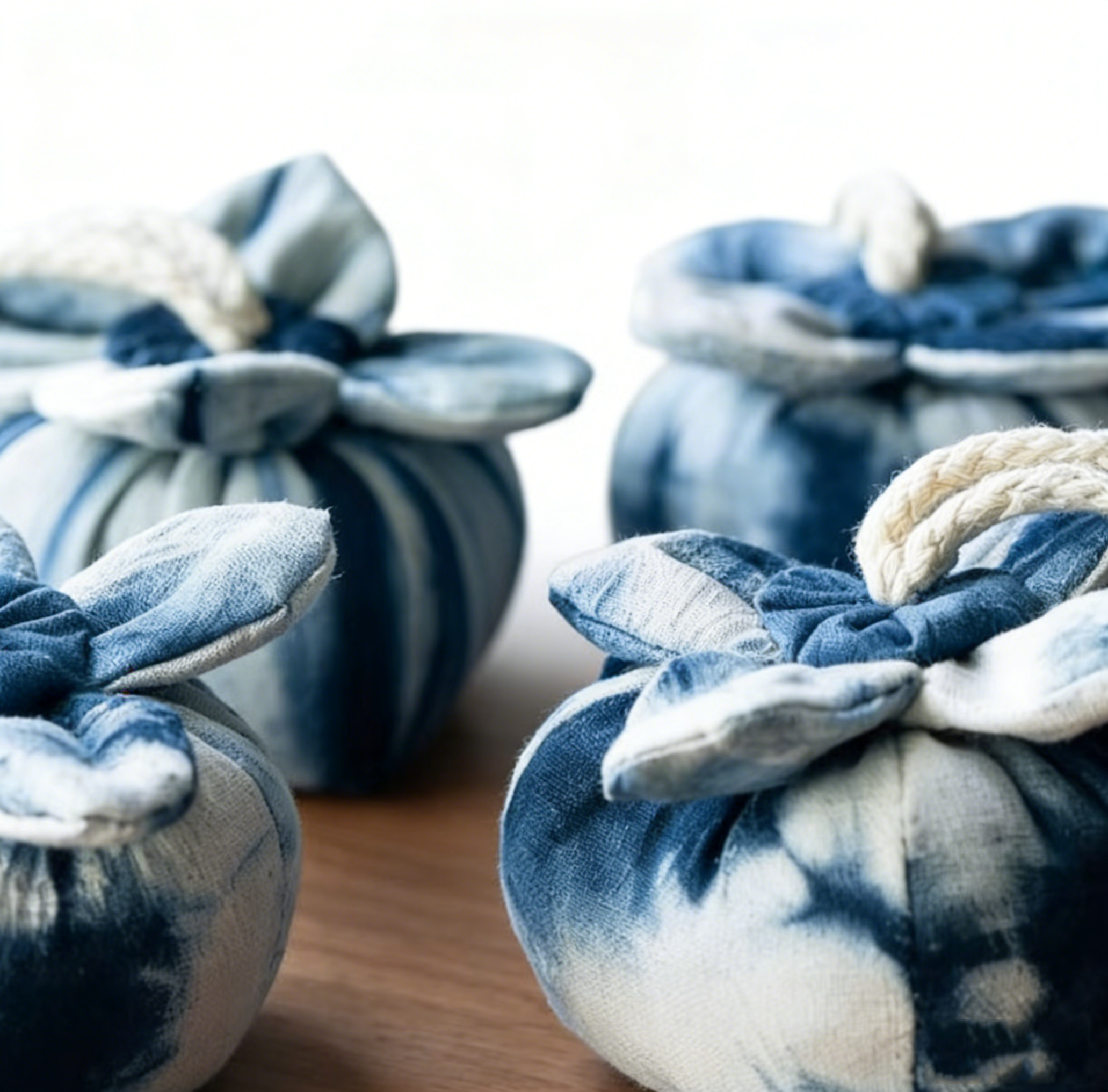Hand-Dyed Indigo Persimmon Sachet | Scented Pouch, Bag Charm & Pincushion