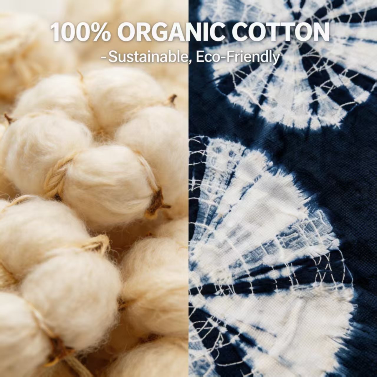 Indigo Tie-Dye Area Rug – Handmade Shibori Cotton Boho Floor Rug