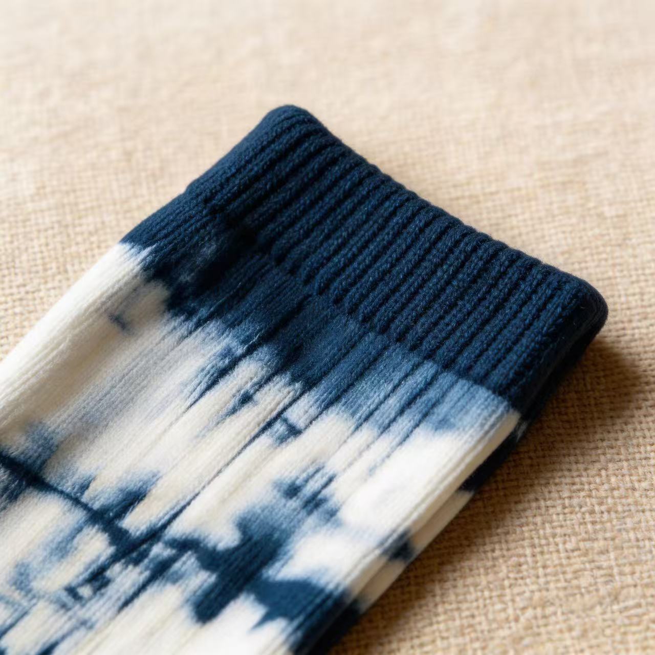 Indigo Hand-Dyed Socks | Traditional Shibori Craft