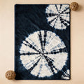 Indigo Tie-Dye Area Rug – Handmade Shibori Cotton Boho Floor Rug