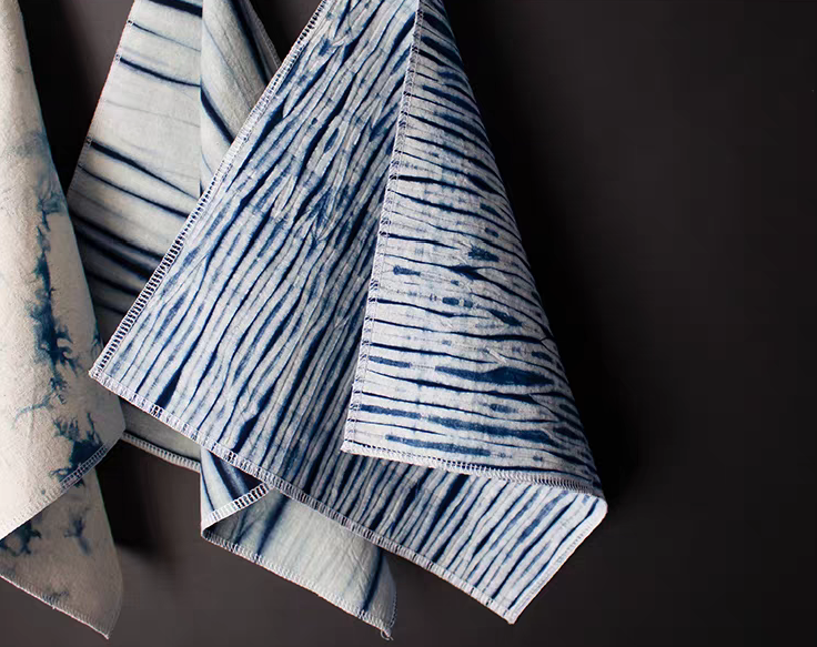 Hand-Dyed Indigo Tie-Dye Towel | Cotton Hand & Face Towel
