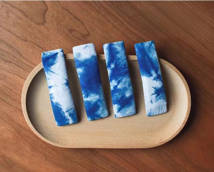 Hand-Dyed Indigo Fabric Hair Clip | Botanical Tie-Dye Hair Pin