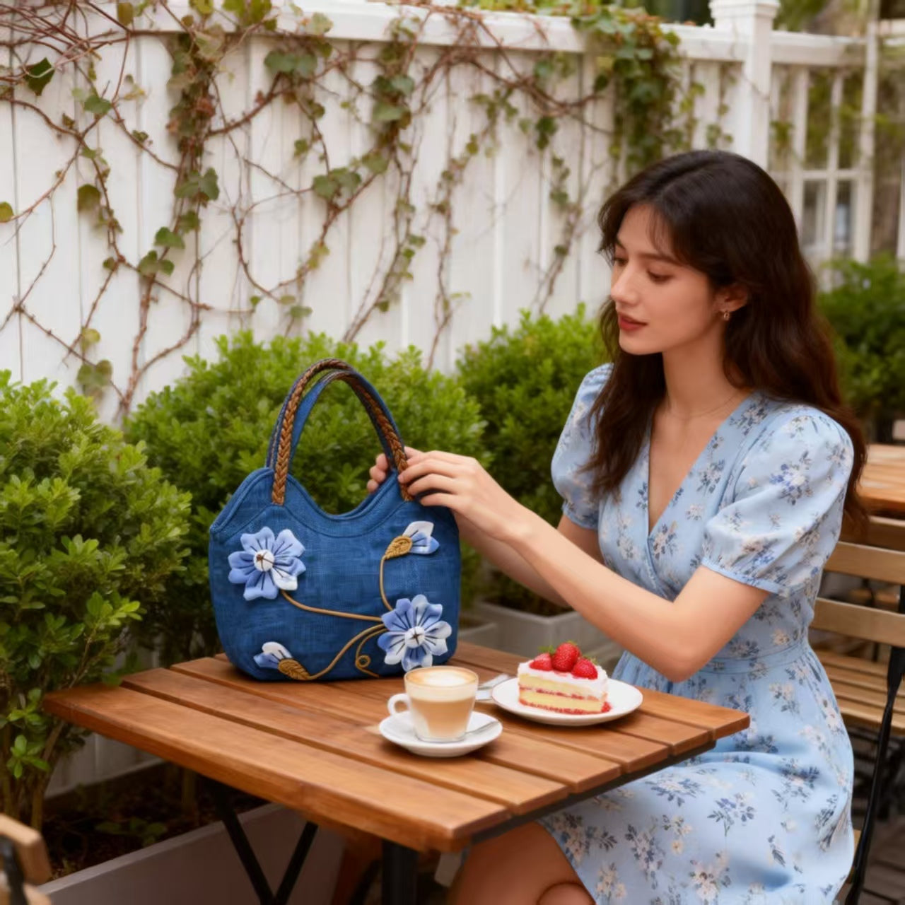 Ethnic-Style Tie-Dye Handbag for Women Original Design Unisex Handbag Casual and Versatile Literary-Style Chinese-Inspired Bag