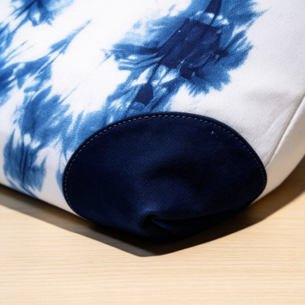 Indigo-Dyed Tote Bag – Handmade Shibori Cotton Shoulder Bag | Boho Everyday Carry