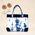 Indigo-Dyed Tote Bag – Handmade Shibori Cotton Shoulder Bag | Boho Everyday Carry