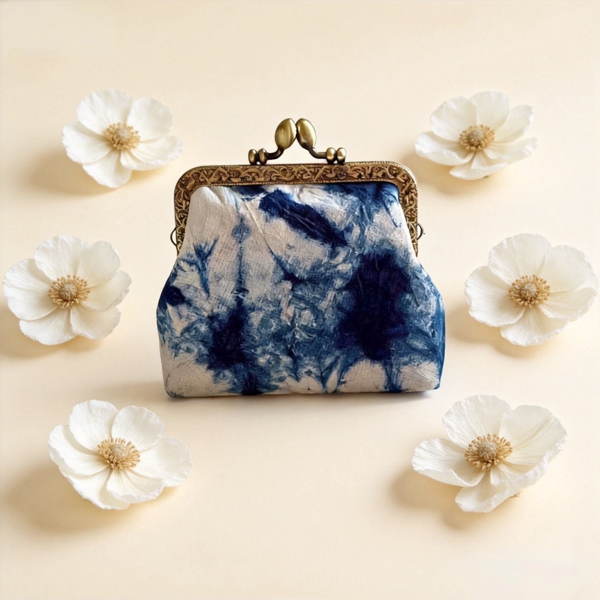 Indigo-Dyed Coin Purse – Handmade Ethnic Mini Clutch & Card Holder | Boho Gift