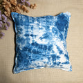 Indigo-Dyed Cotton Pillow Cover – Handmade Tie-Dye Throw Cushion | Boho Home Decor