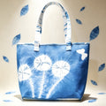Indigo-Dyed Commuter Tote Bag – Handmade Large Capacity Cotton Shoulder Bag | Artisan Boho