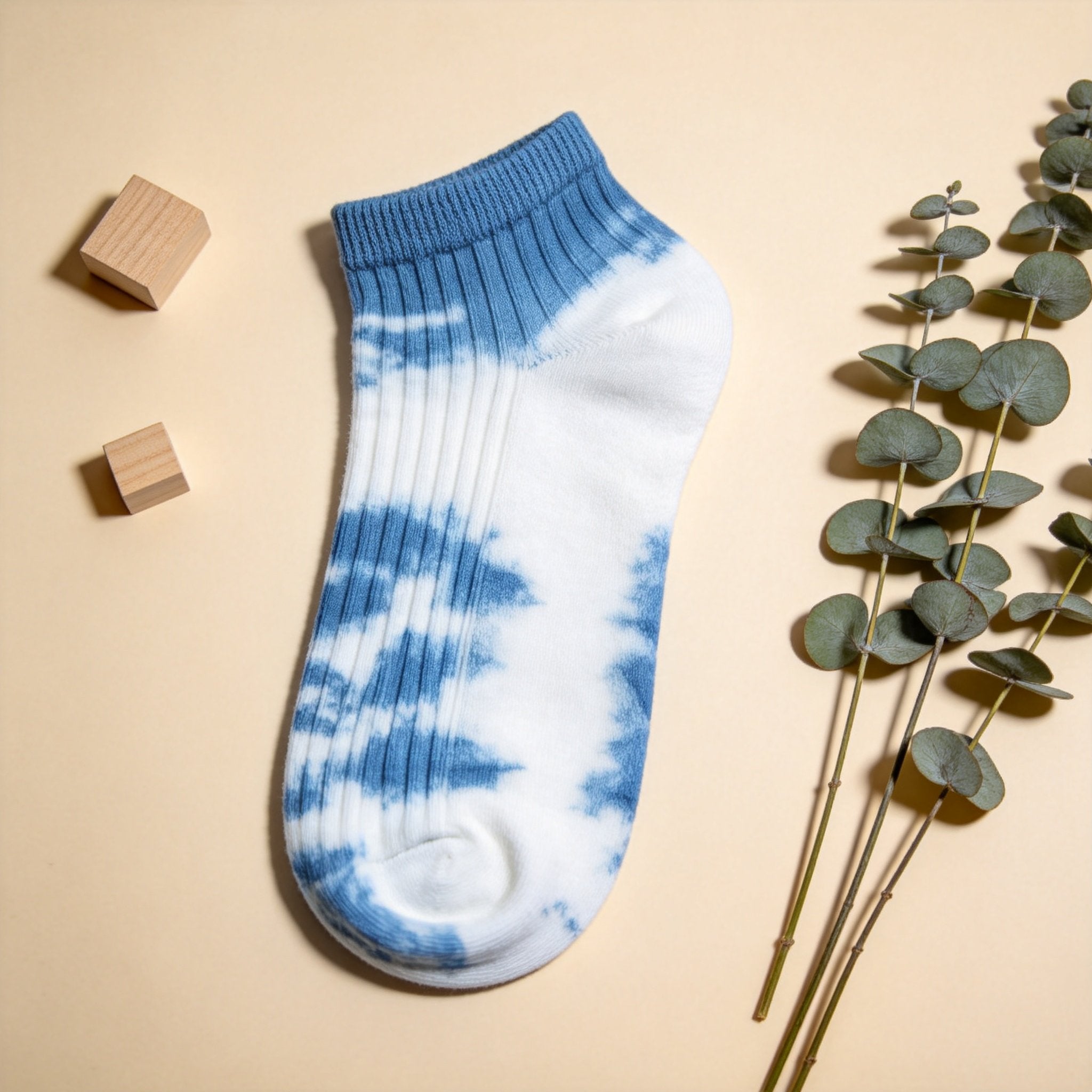 Indigo-Dyed Kids Socks – Handmade Plant-Dyed Cotton Children's Socks | Unique Artisan Gift