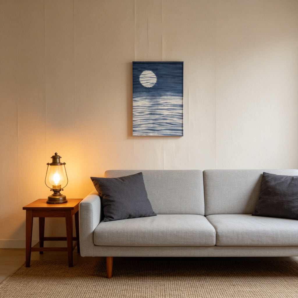 Custom Indigo Shibori Wall Art – Personalized Handmade Framed Gift | One-of-a-Kind