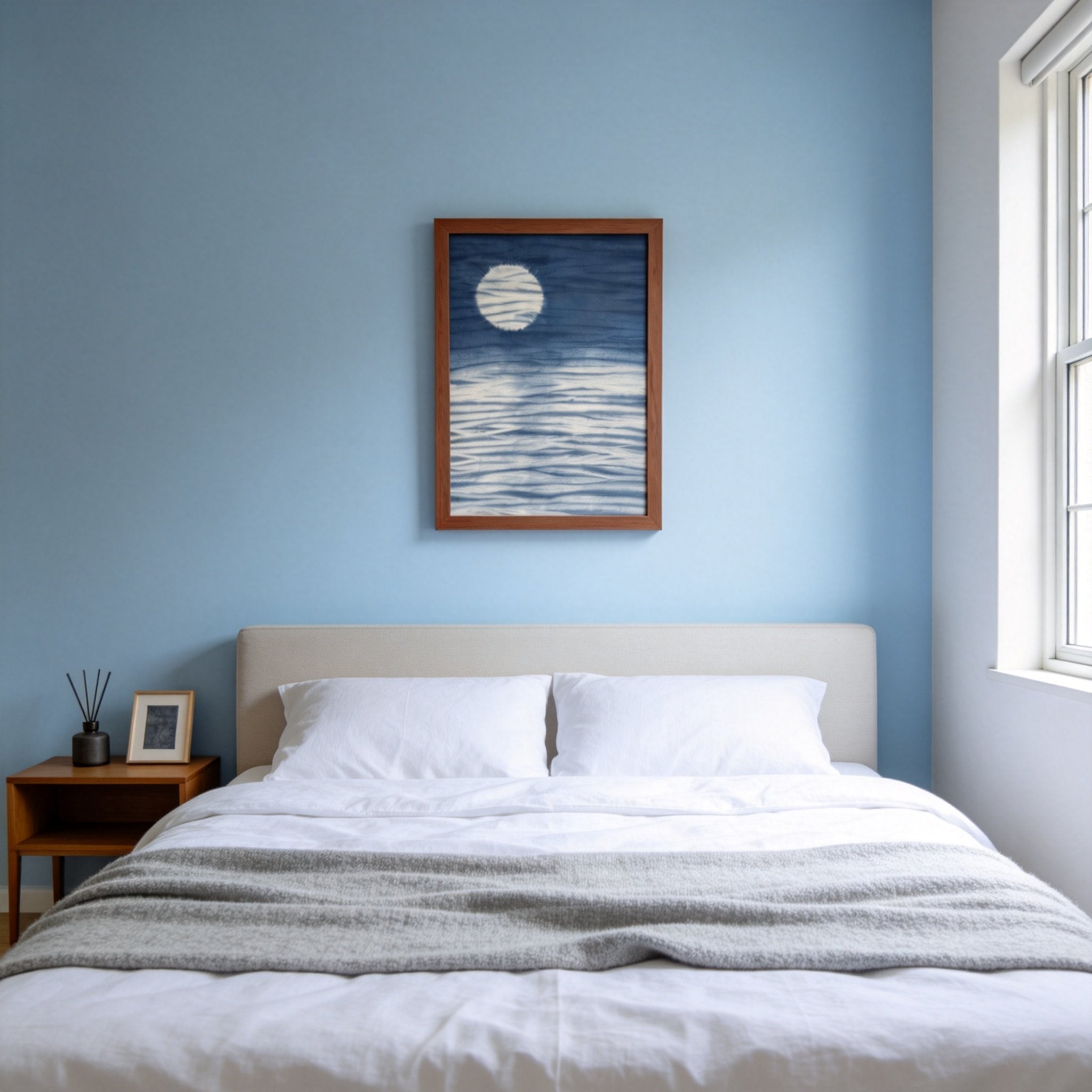 Custom Indigo Shibori Wall Art – Personalized Handmade Framed Gift | One-of-a-Kind