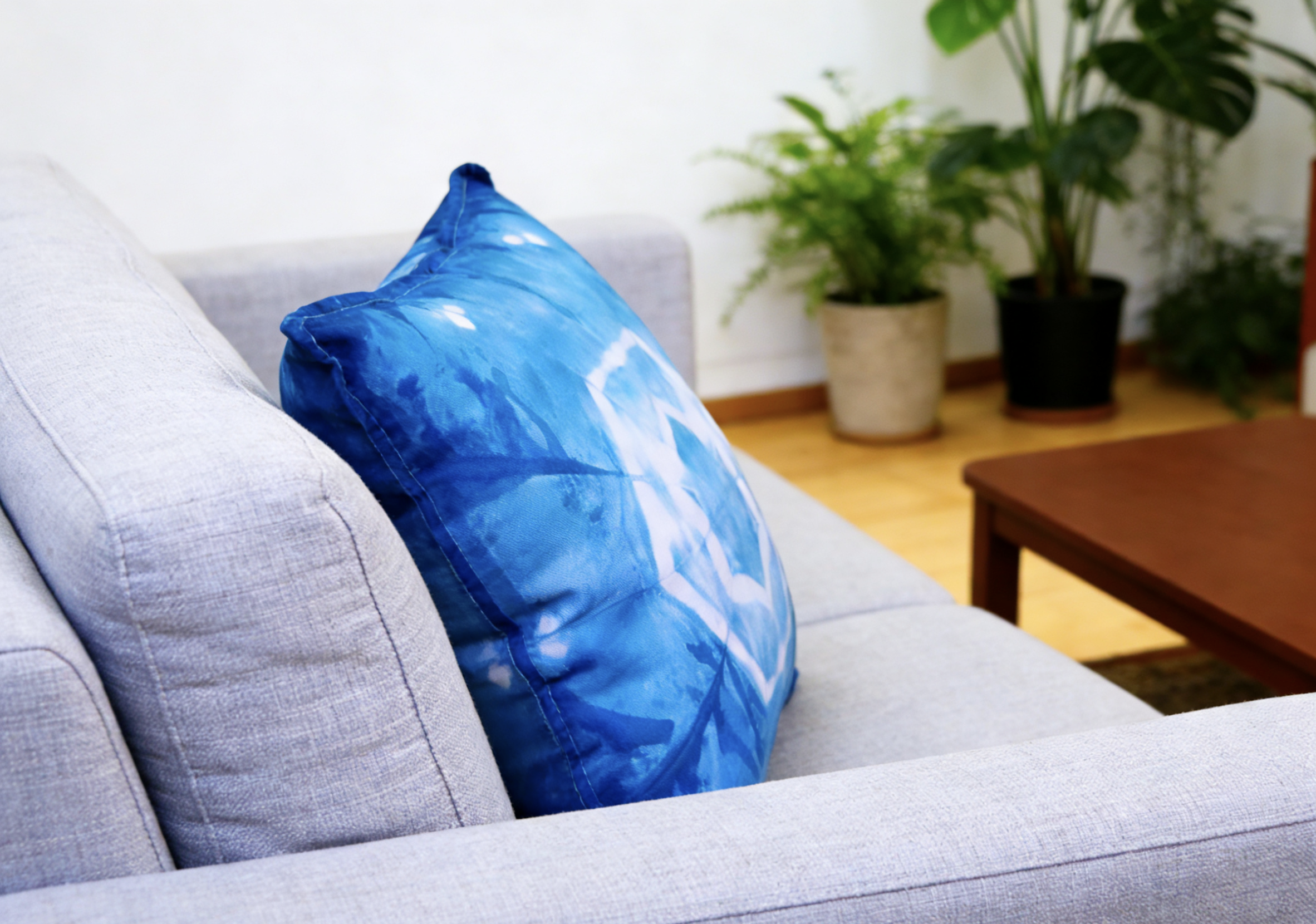 Indigo Shibori Pillow Cover — 100% Cotton | Geometric Mandala Pattern
