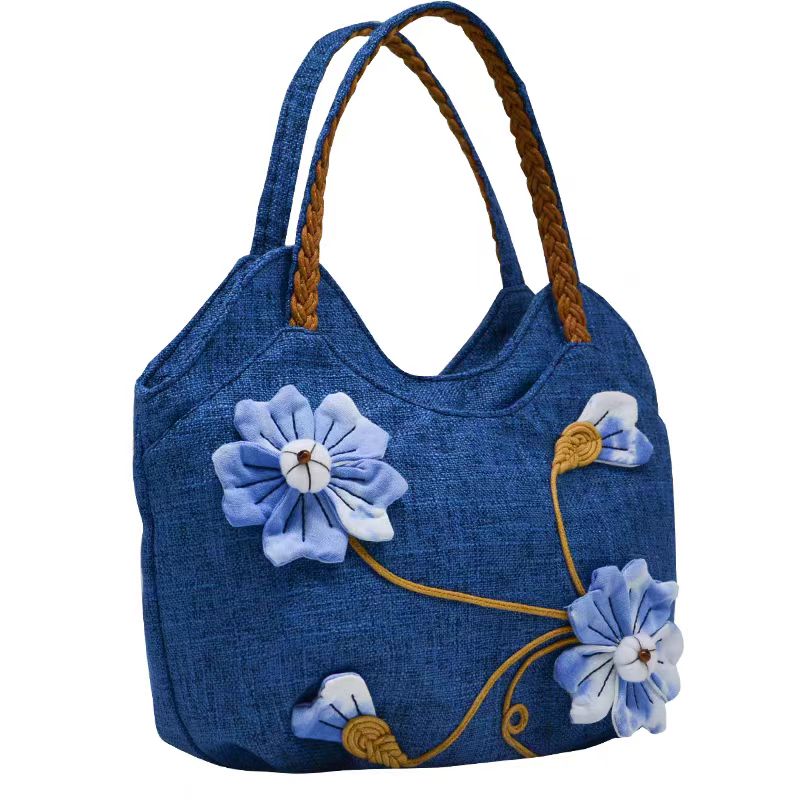 Ethnic-Style Tie-Dye Handbag for Women Original Design Unisex Handbag Casual and Versatile Literary-Style Chinese-Inspired Bag