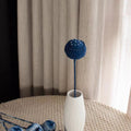 Hand-Dyed Indigo Lotus Pod | 3D Batik Cotton Fabric Floral Decor