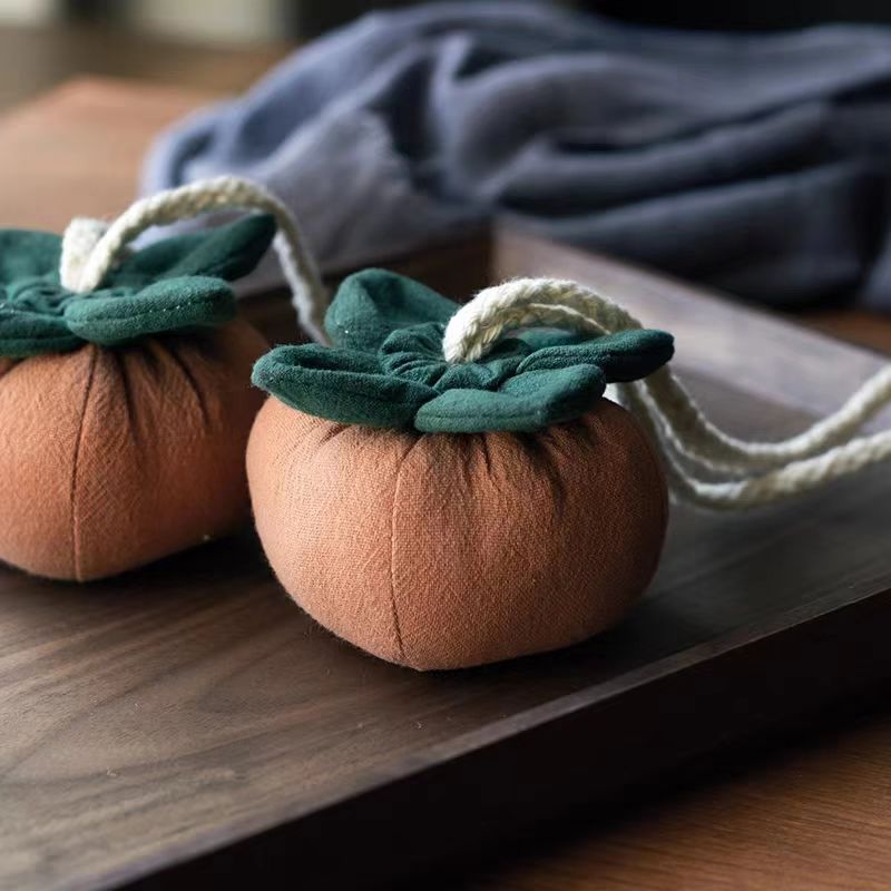 Hand-Dyed Indigo Persimmon Sachet | Scented Pouch, Bag Charm & Pincushion