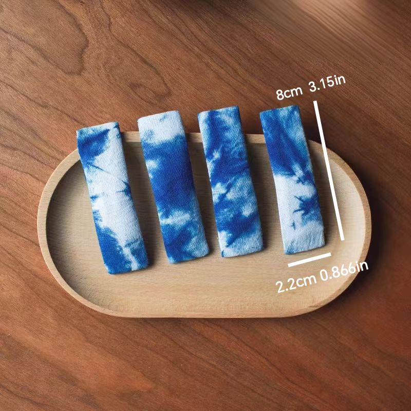 Hand-Dyed Indigo Fabric Hair Clip | Botanical Tie-Dye Hair Pin