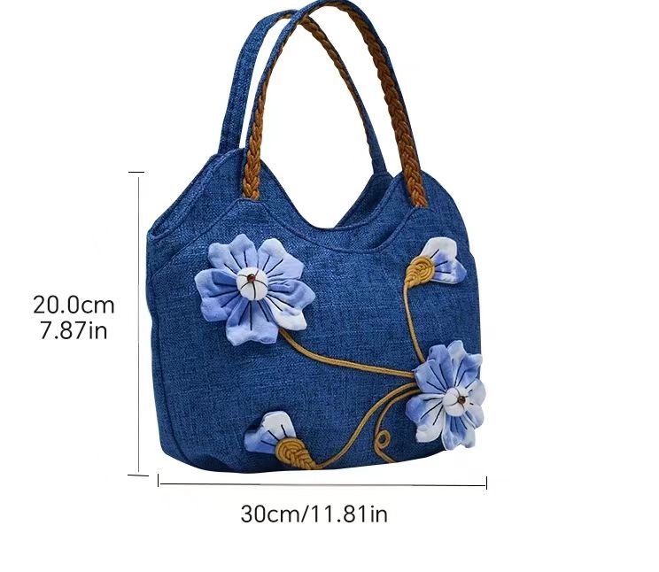 Ethnic-Style Tie-Dye Handbag for Women Original Design Unisex Handbag Casual and Versatile Literary-Style Chinese-Inspired Bag