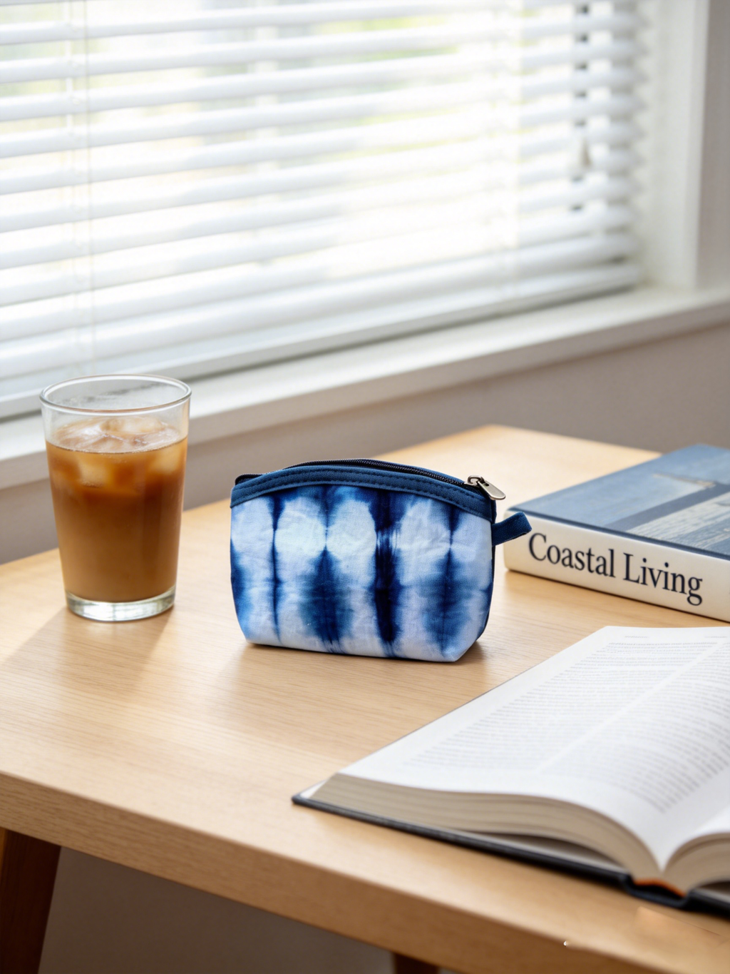 Indigo Shibori Coin Purse — Hand-Dyed Zipper Wallet | Card & Coin Pouch